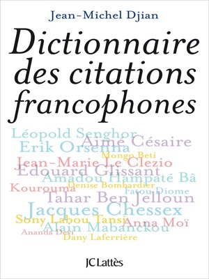 cover image of Dictionnaire des citations francophones
